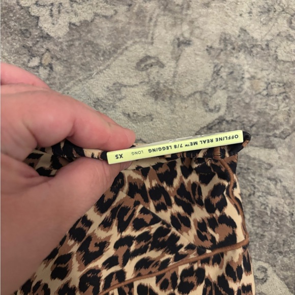NWT Aerie Real Me 7/8 Legging Hi-Rise cheetah XS long - Picture 4 of 6
